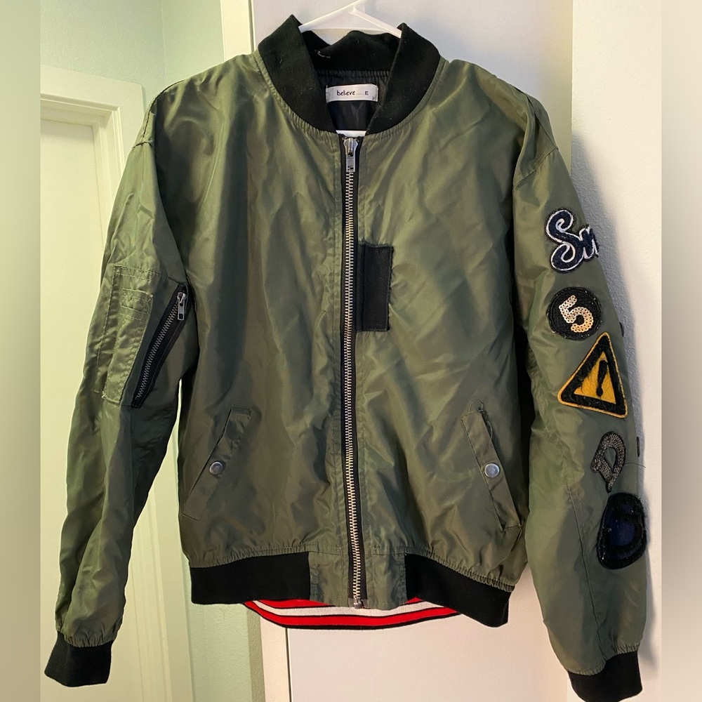 Bomber with patches
